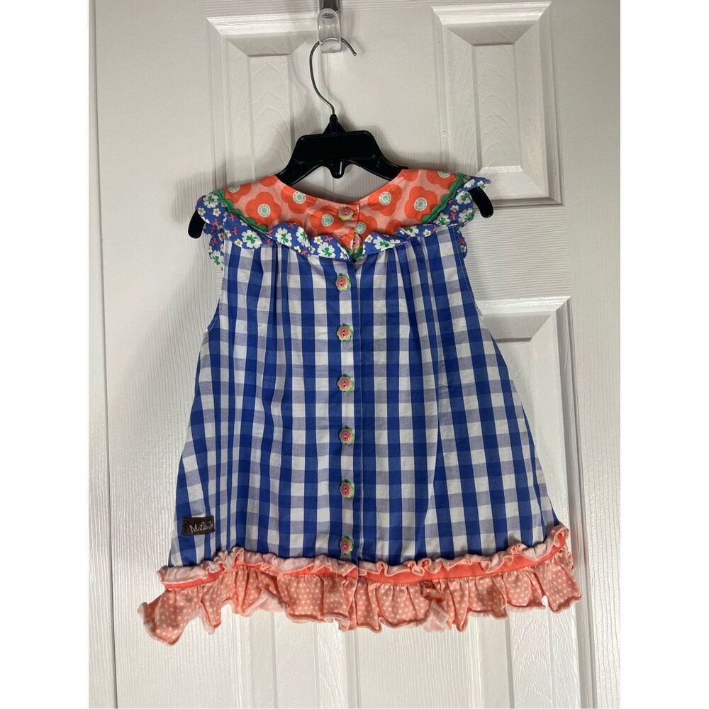 Colorful Kids Gingham Top with Floral Accents Matilda Jane 6 - Picture 3 of 3